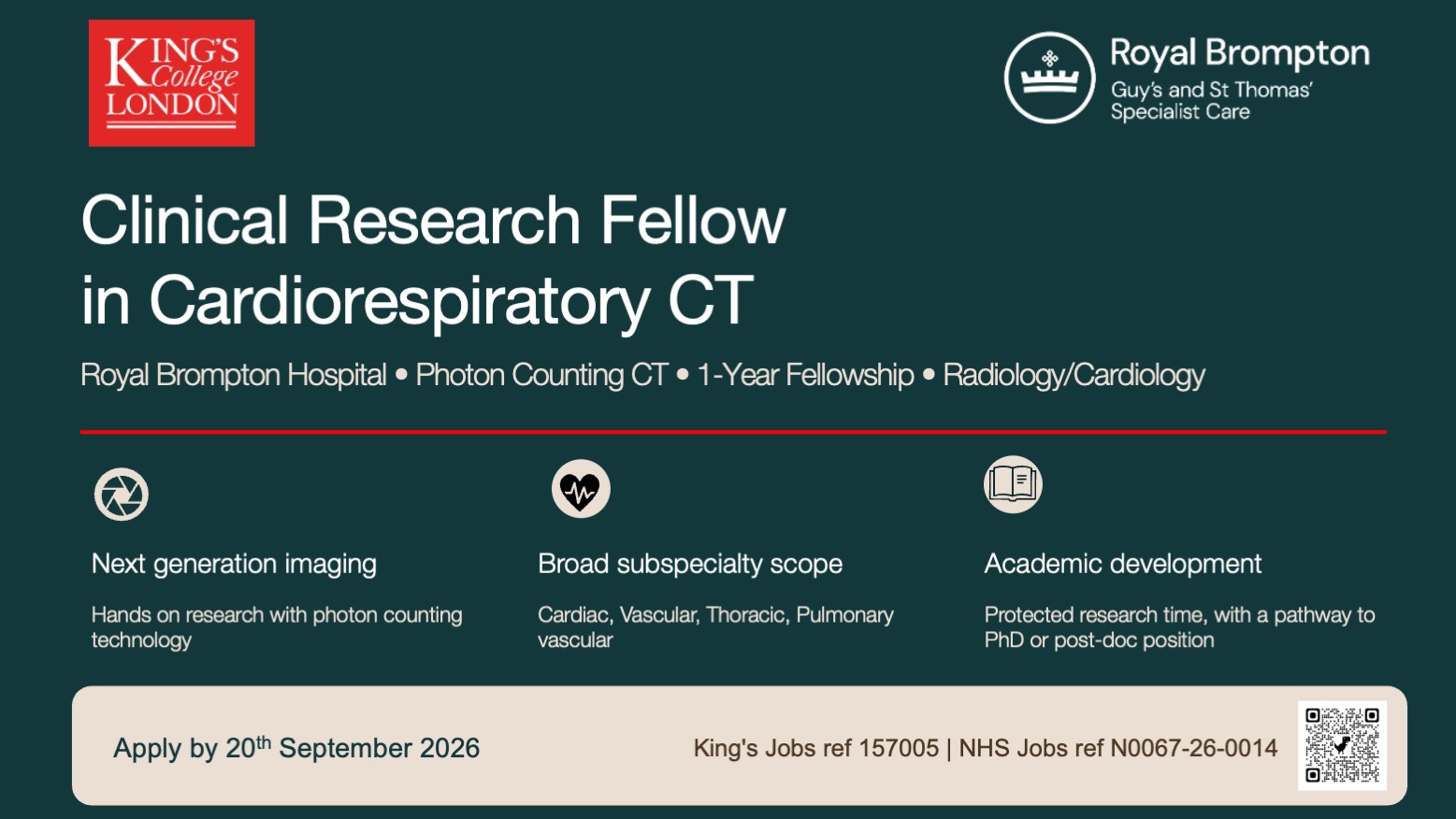 Clinical Research Fellow in Cardiorespiratory Computed Tomography